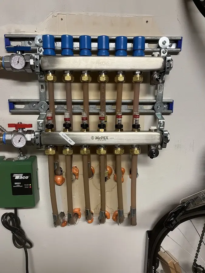 Plumber performing Gas Line Installation at a residential property in Waller